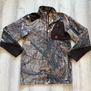 Game Winner Men’s Camouflage 1/4 Zip Fleece - Size Small